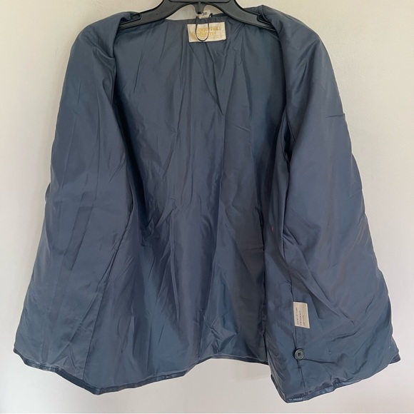 Women’s Vintage 70’s Fingers Fashions Blue Polyvinyl Jacket Size 38 - Picture 6 of 13